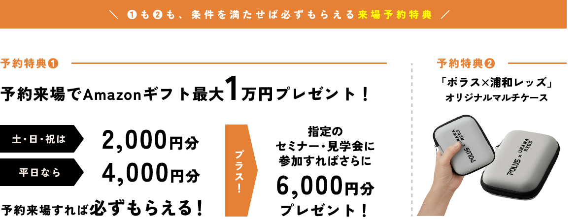 予約特典 予約来場でAmazonギフト最大1万円プレゼント！