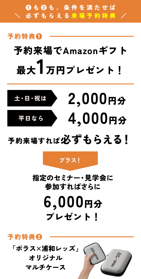 予約特典 予約来場でAmazonギフト最大1万円プレゼント！