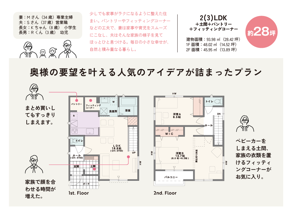 奥様の要望を叶える人気のアイデアが詰まったプラン