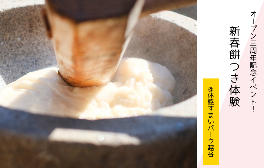 【餅つき体験予約】新春！越谷周年記念イベント〈体感すまいパーク越谷〉