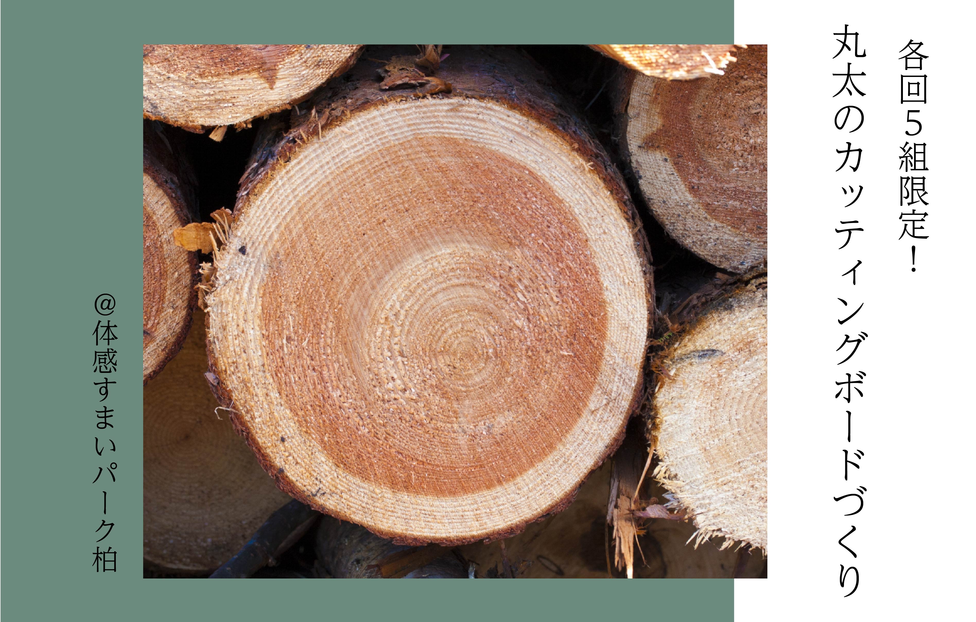 【各回5組限定】丸太のカッティングボードづくり＜体感すまいパーク柏＞