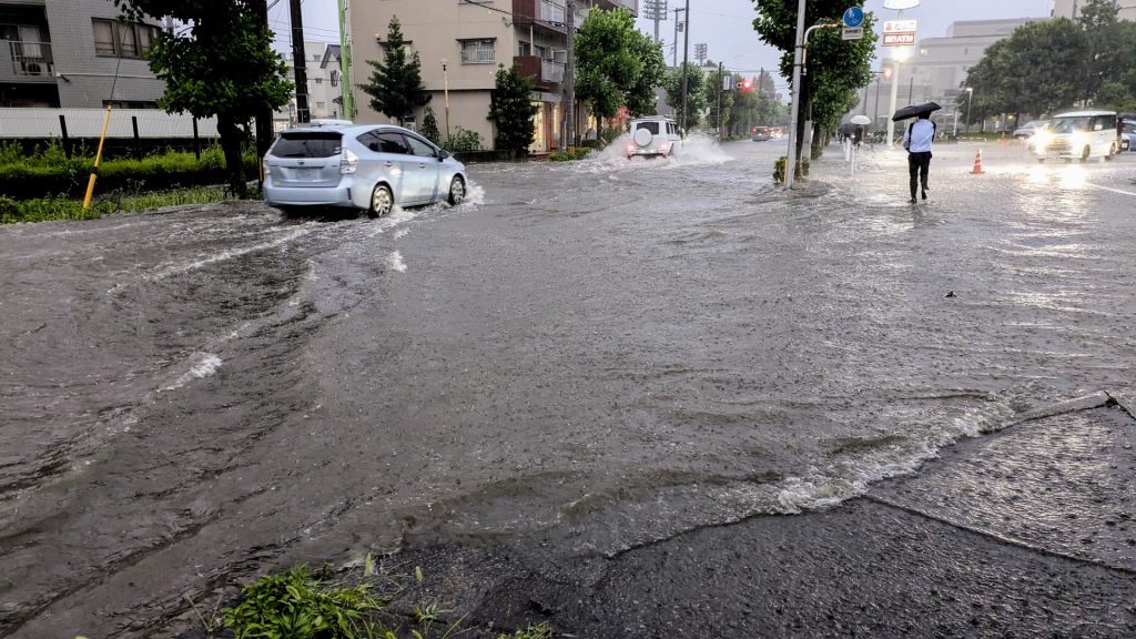 周辺道路冠水